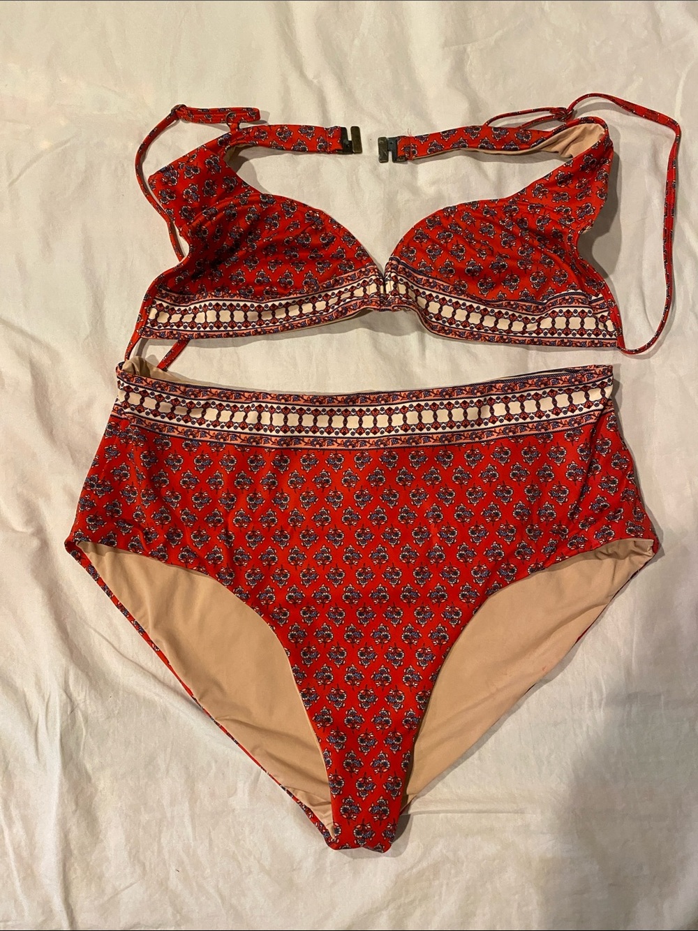 Arnhem Red floral Bikini Set